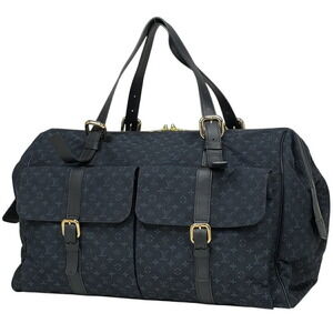 Louis Vuitton Louise Handbag Boston Bag Monogram Blue
